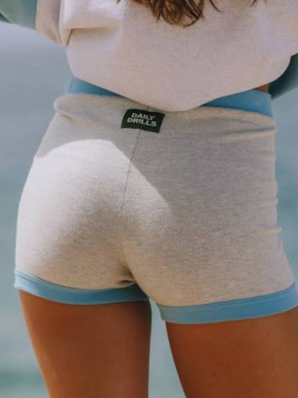 Daily Drills Shorts in Gray & Malibu Blue
